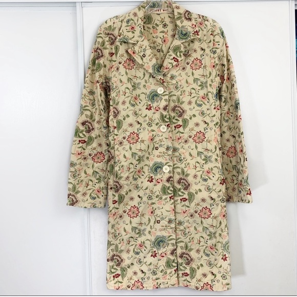 Johnny Was Jackets & Blazers - Johnny Was Embroidered Floral Trench Coat